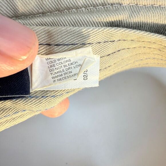 Gap Beige Adjustable Visor, 100% Cotton, "G" embroidered patch front, OSFA EUC - Picture 11 of 16